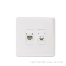 2Gang RJ45 LAN Outlets With Door wall sockets